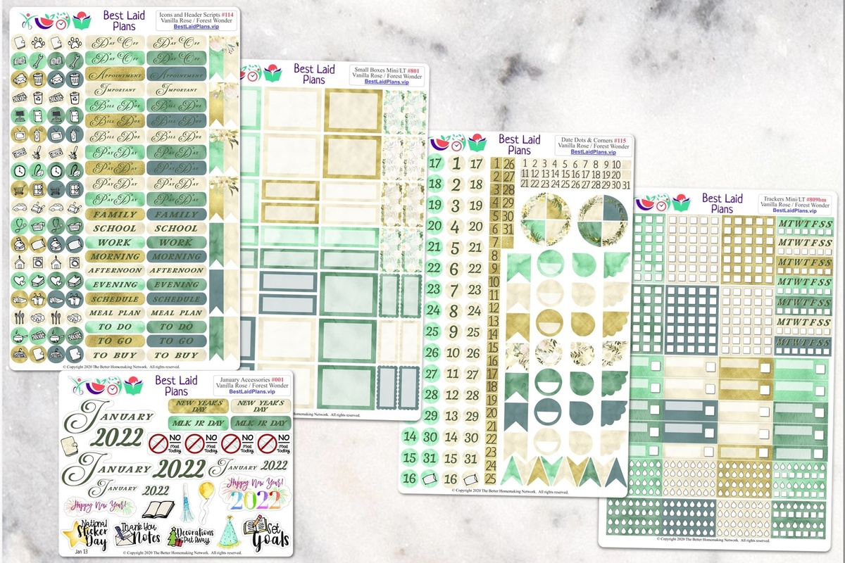 Functional Planner Sticker Kit for Planners Calendars, Happy Planner